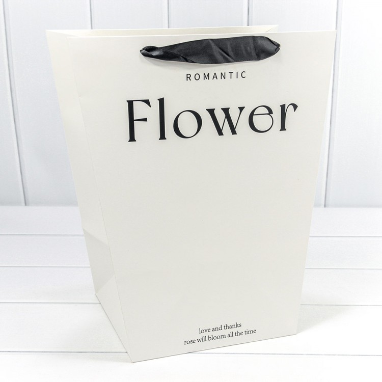 Пакет подарочный "Romantic Flower" Белый 30*35*20 210г 1/10 1/200 Арт: 000179CQ